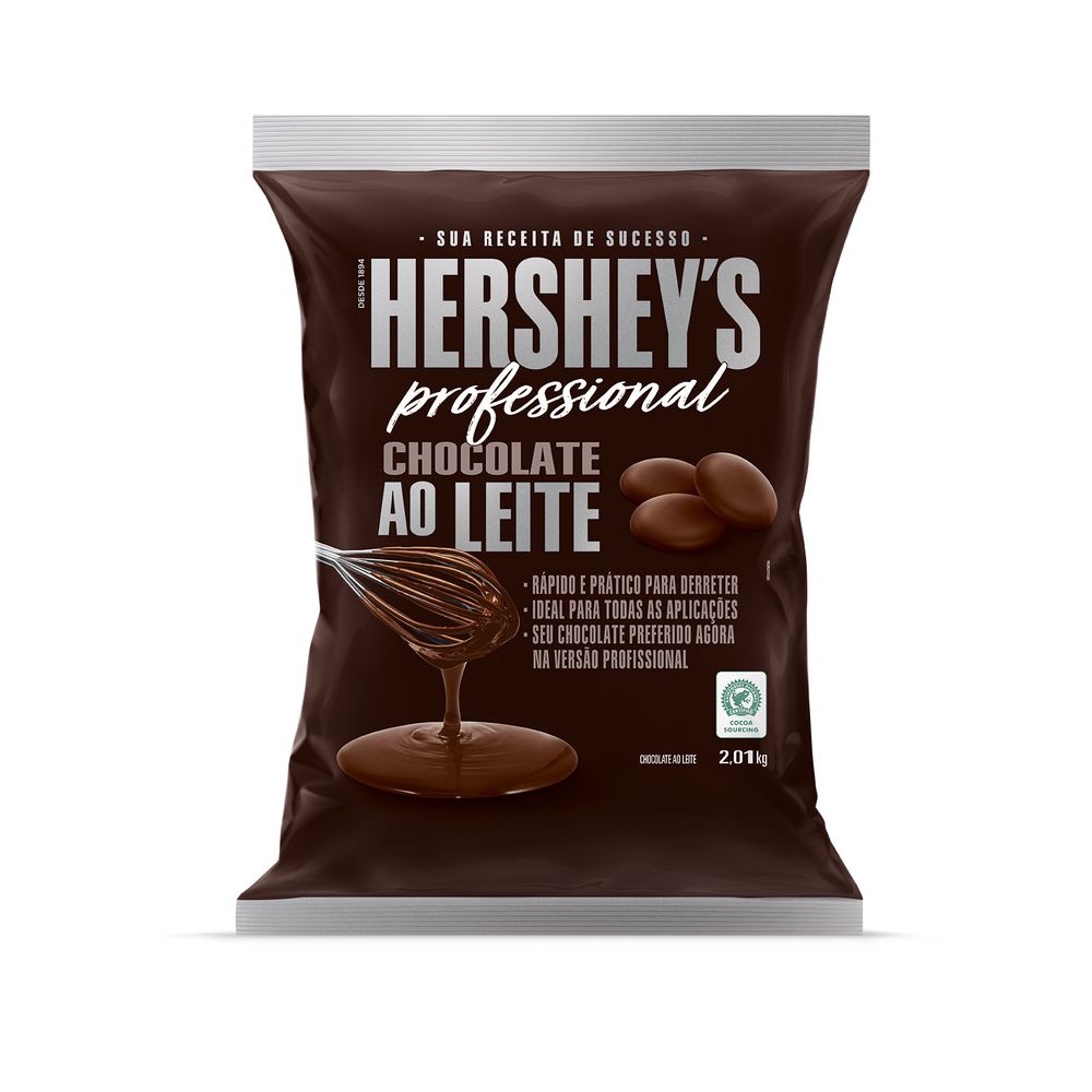 Chocolate fracionado ao Leite Hershey's Professional 1kg