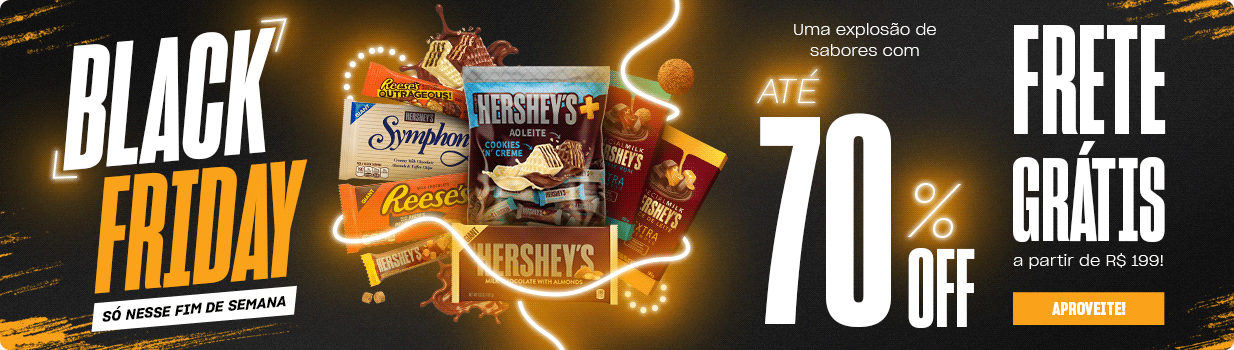 Hershey's traz Black Friday com 70% de desconto e opção de caixa surpresa
